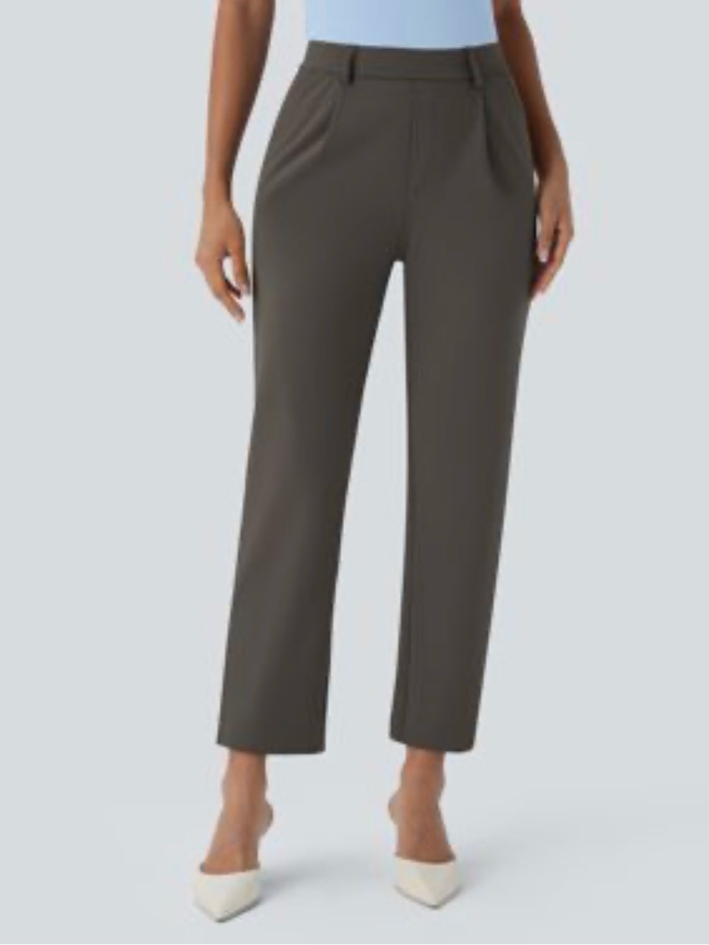 HALARA Flex Day-stretch Cropped Straight-Leg Trousers